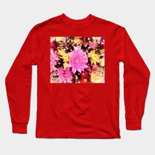 Bouquet with a pink flower in the middle. Long Sleeve T-Shirt